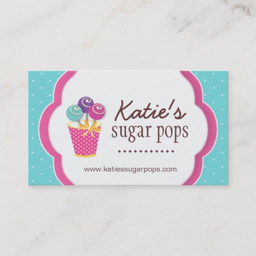 Customizable Cake Pops Business Cards