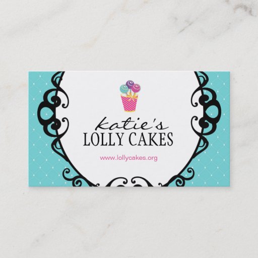 Customizable Cake Pops Business Cards