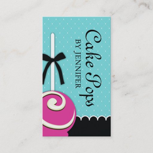 Customizable Cake Pops Business Cards