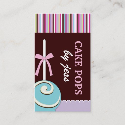 Customizable Cake Pops Business Cards