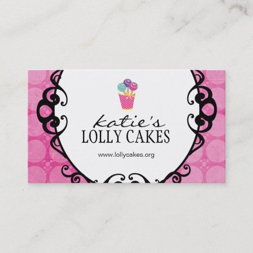 Customizable Cake Pops Business Cards