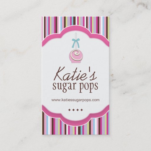 Customizable Cake Pops Business Cards