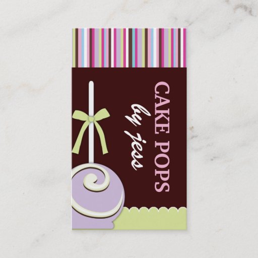 Customizable Cake Pops Business Cards