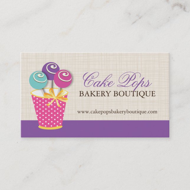 Cake Pops Business Cards (Front)