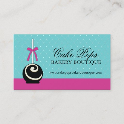 Customizable Cake Pops Business Cards