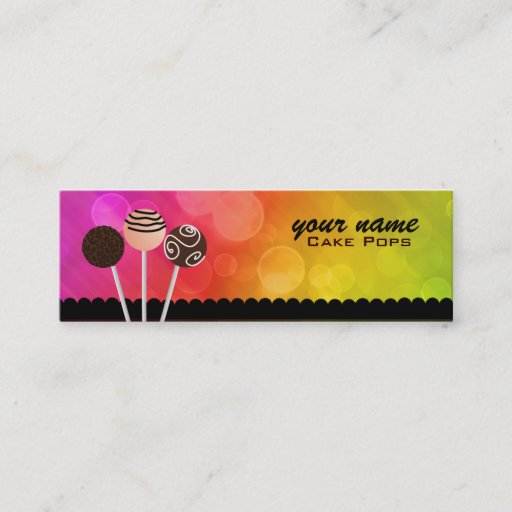 Customizable Cake Pops Business Cards Bookmarks