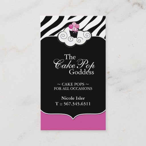Customizable Cake Pops Business Cards - Custom