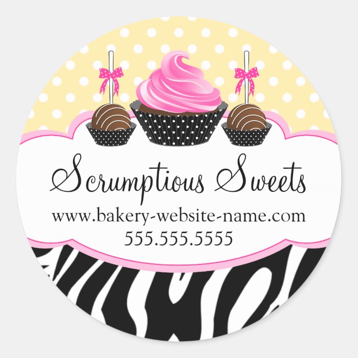 Cake Pops Cupcake Bakery Stickers