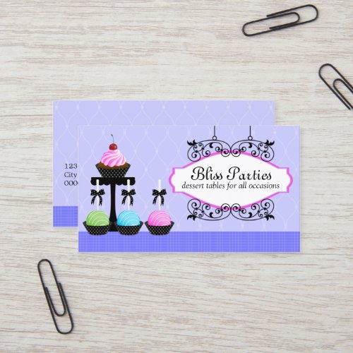 Cake Pops Dessert Tables Business Cards