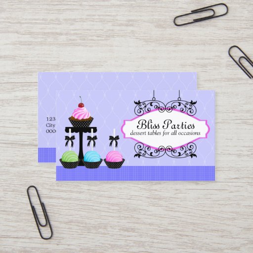 Customizable Cake Pops Dessert Tables Business Cards