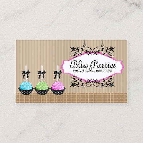 Cake Pops Desserts Business Cards