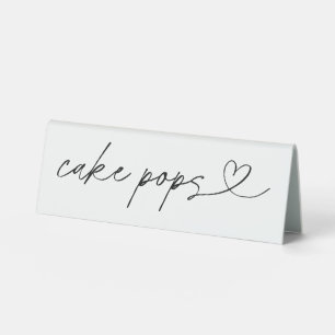 Cake Pops Food Label Wedding Party Acrylic Sign