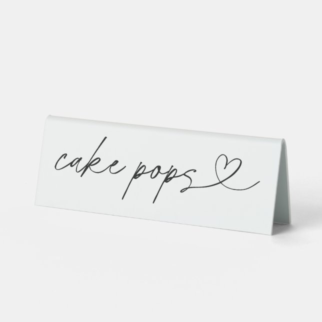 Cake Pops Food Label Wedding Party Acrylic Sign (Front)