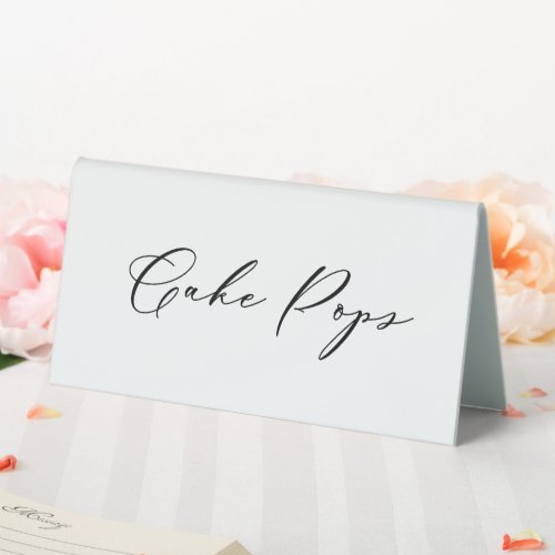 Cake Pops Food Label Wedding Party Tent Sign