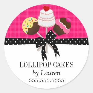 Cake Pops Fuchsia Stickers