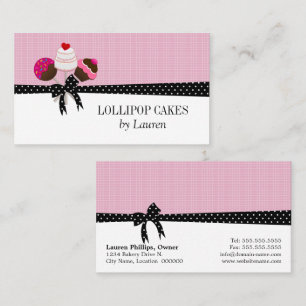 Cake Pops Pink Business Card
