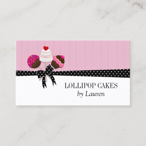 Cake Pops Pink Business Cards