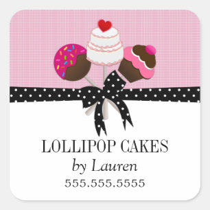 Cake Pops Pink Stickers