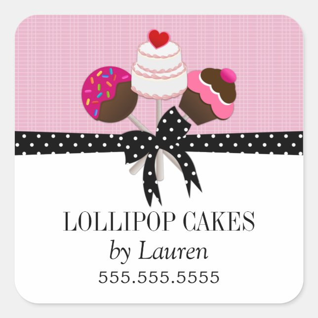 Cake Pops Pink Stickers (Front)