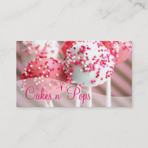 Customizable Cake Pops Shop Cupcakes Bakery Catering Business Card Templates