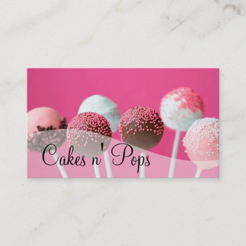 Cake Pops Shop Cupcakes Bakery Catering Business Card Template
