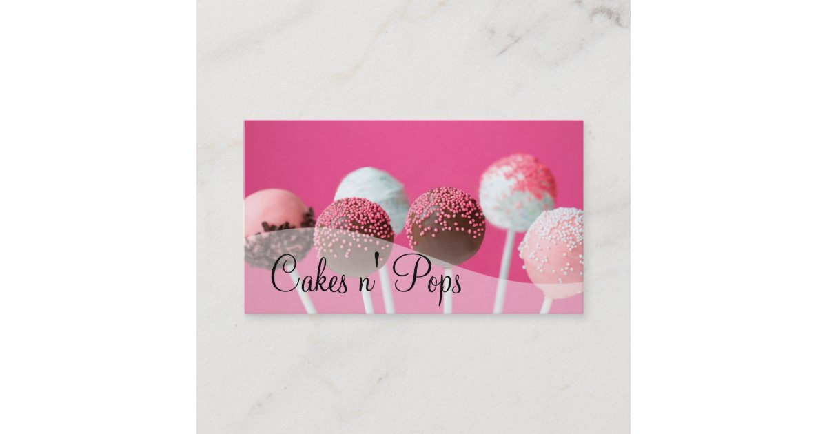 Cake Pops Shop Cupcakes Bakery Catering Business Card