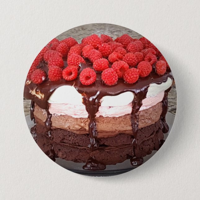 Cake Raspberry Chocolate Strawberry Vanilla Cakes  Button (Front)