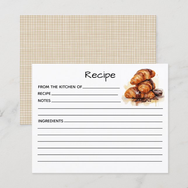 Cake Recipe Card (Front/Back)
