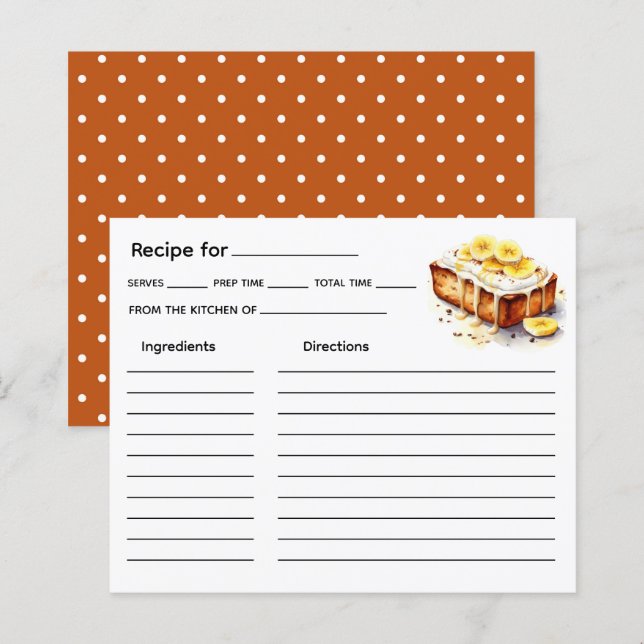 Cake Recipe Card (Front/Back)
