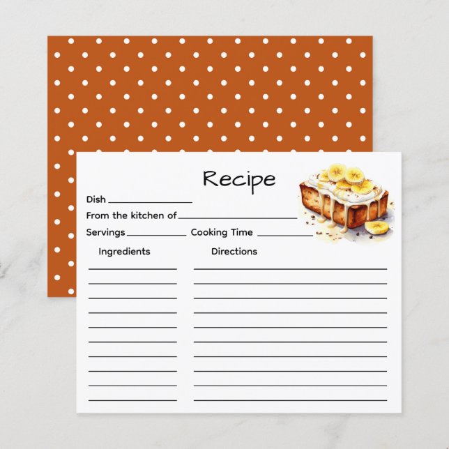 Cake Recipe Card (Front/Back)