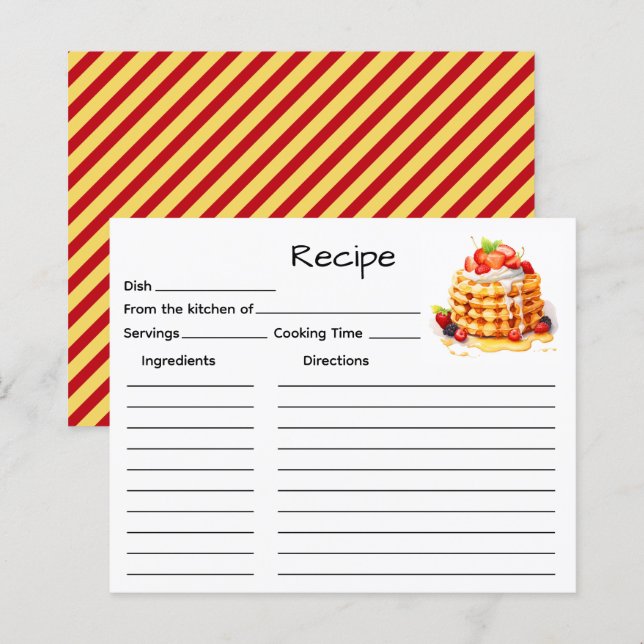 Cake Recipe Card (Front/Back)