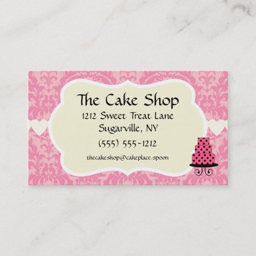 Cake Shop Baker Bakery Business Cards