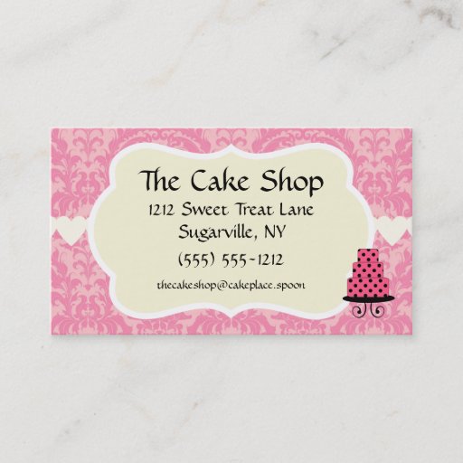 Customizable Cake Shop Baker Bakery Business Cards