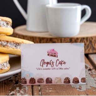 Cake Shop Business Chocolate Cake Sketch Card