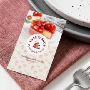 Cake Shop Business Traditional Taste Business Card