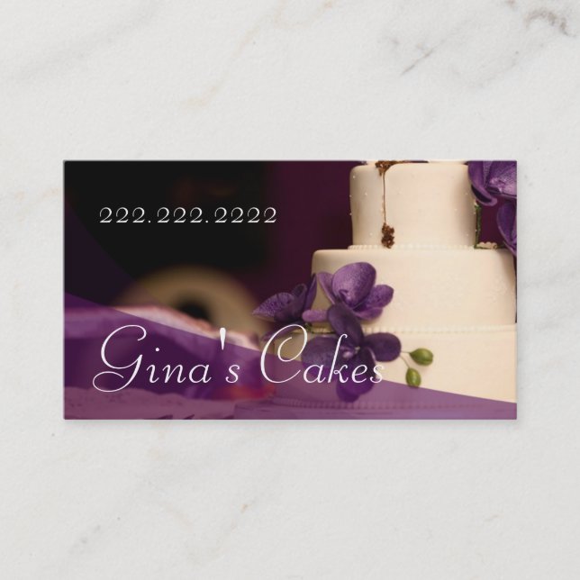 Cake Shop Cupcakes Bakery Catering Business Card (Front)