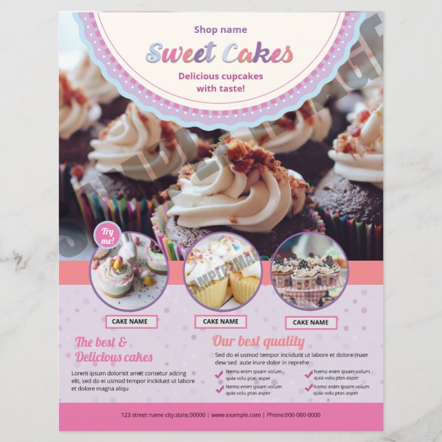 Cake Shop Flyer Template (Front)