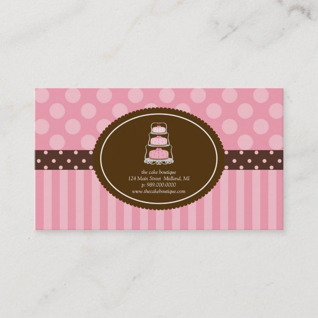 Cake Shop or Bakery Business Cards (Front)