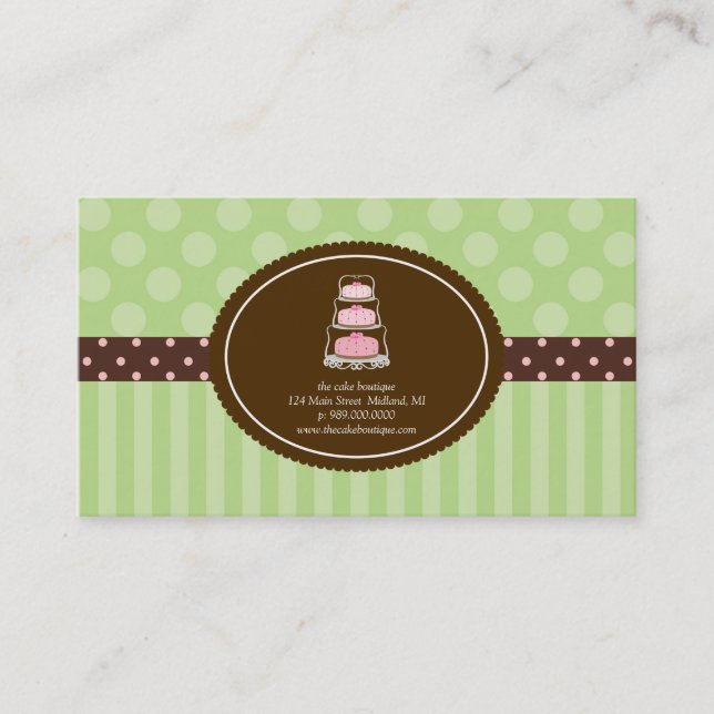 Cake Shop or Bakery Business Cards (Front)