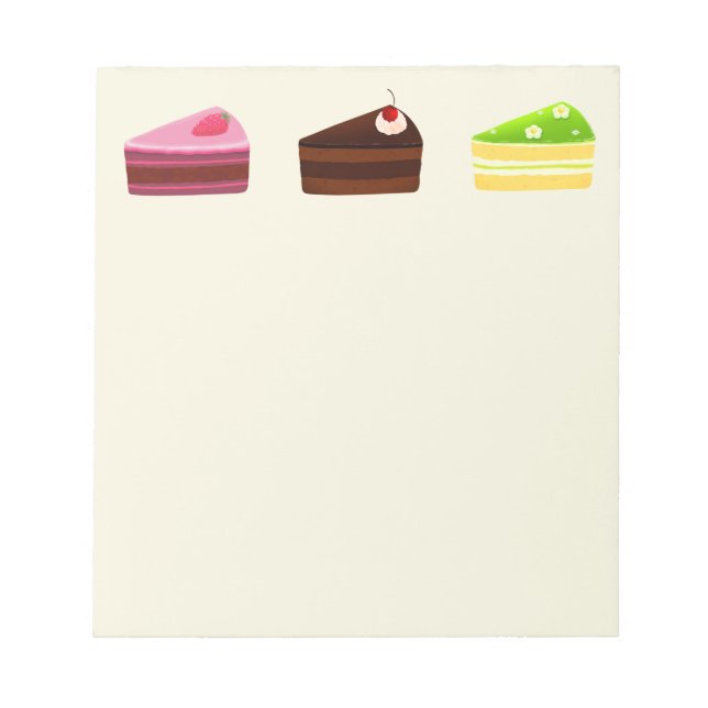Cake Slices Dessert Notepad (Front)