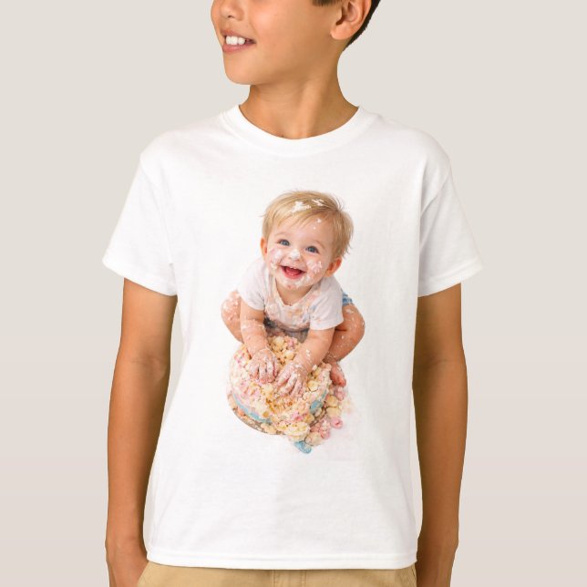Cake Smash Baby First Birthday T-Shirt (Front)