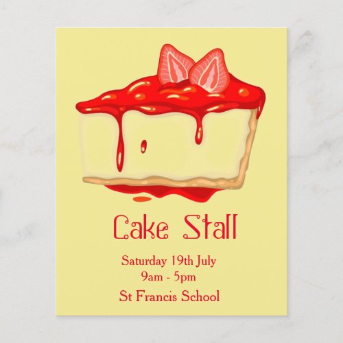 Cake Stall Bake Sale advertisement Flyer