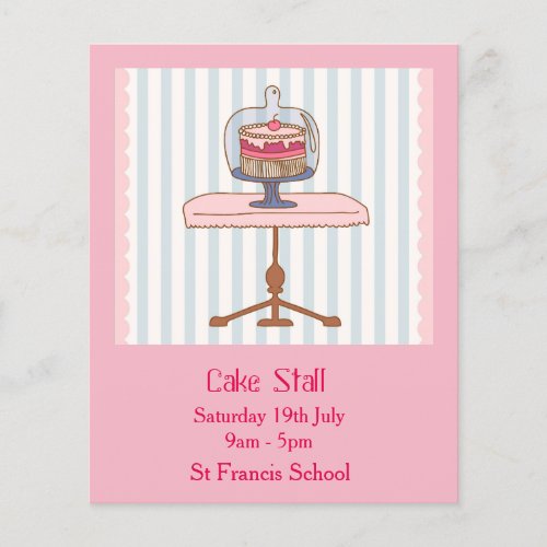 Cake Stall Bake Sale advertisement Flyer