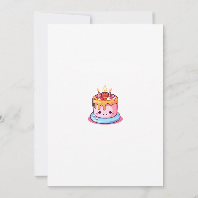 Cake theme, cake design, cute cake invitation (Front)