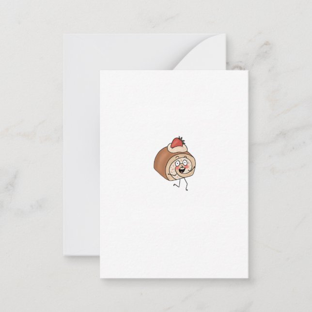 Cake themed, cake design note card (Front)