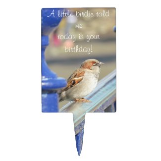 Cake Topper - A little birdie told me …