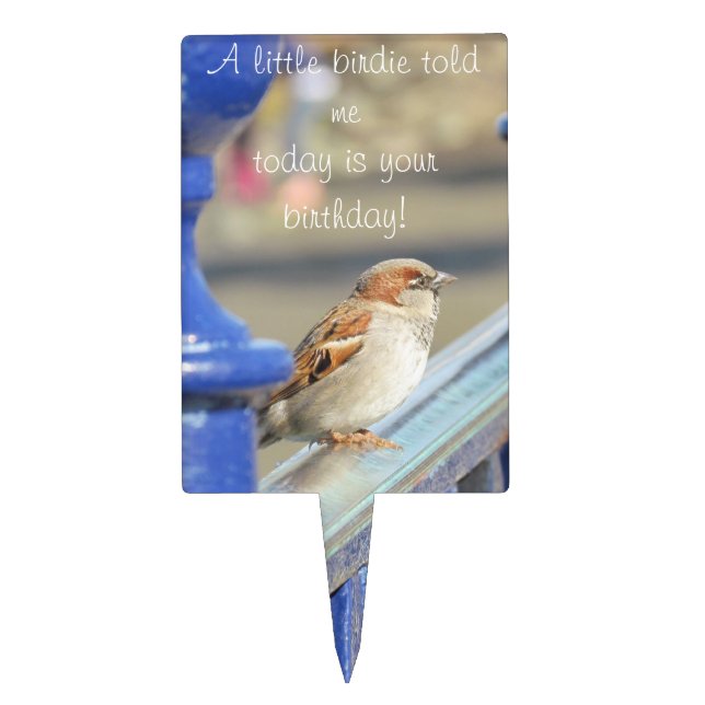 Cake Topper - A little birdie told me … (Front)