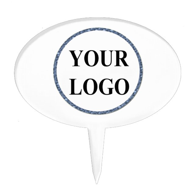 Cake Topper ADD YOUR LOGO 30th 40th Classic (Front)