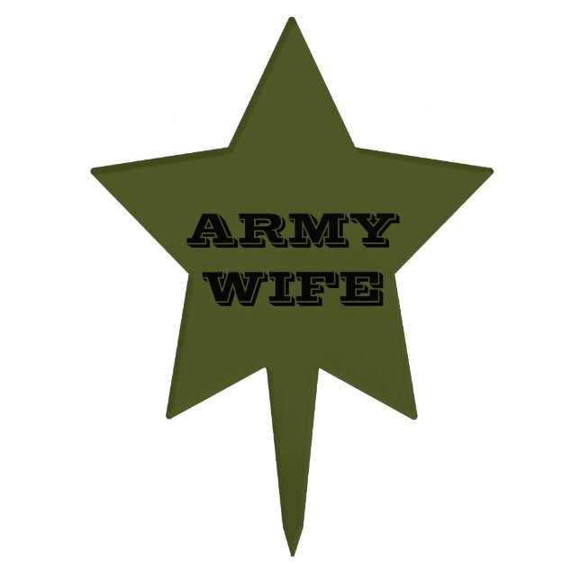 Cake Topper Army Wife (Front)