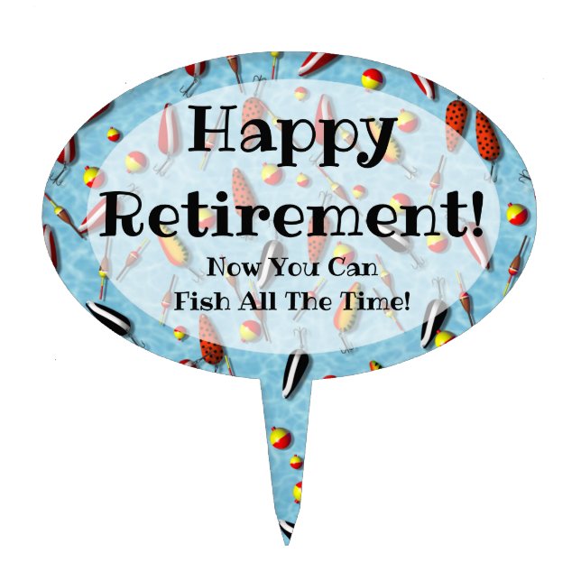 Cake Topper - Fishing Bobs and Lures (Front)